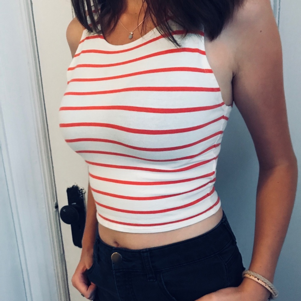Forever 21 striped crop top